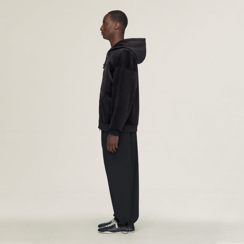 adidas Y-3 Velvet Corduroy Zipper Hoodie Black