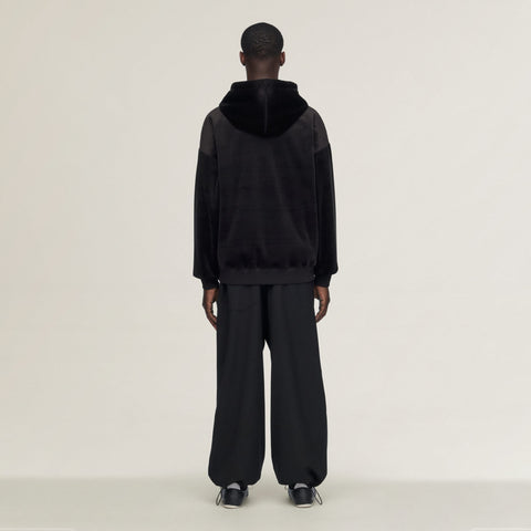 adidas Y-3 Velvet Corduroy Zipper Hoodie Black