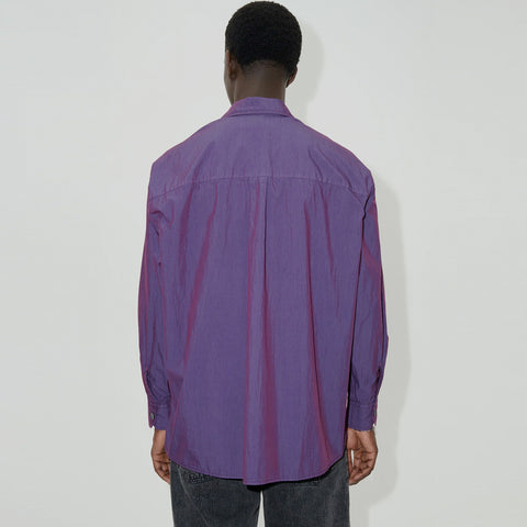 Our Legacy Borroved Shirt Blackcurrant Parachute Poplin