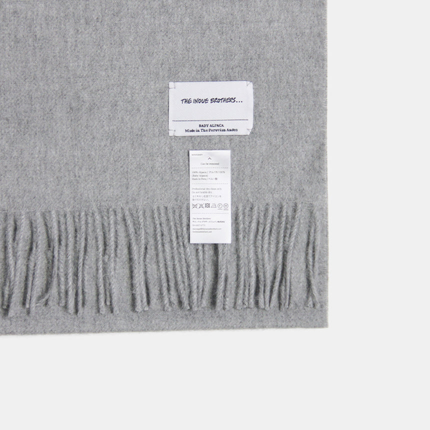 The Inoue Brothers Brushed Scarf Light Grey
