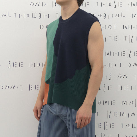 Homme Plissé Issey Miyake Agate Knit Top Green