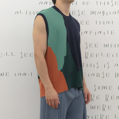 Homme Plissé Issey Miyake Agate Knit Top Green