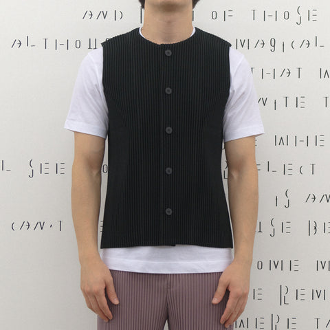 Homme Plissé Issey Miyake Kersey Pleats Vest Black