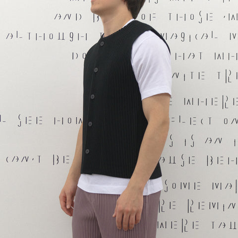 Homme Plissé Issey Miyake Kersey Pleats Vest Black
