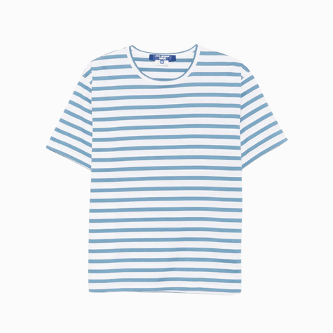 Junya Watanabe MAN S/S Striped T-Shirt White / Blue