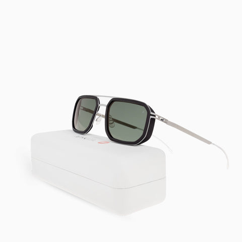 Mykita x Leica ML16 MH79 Leica Silver / Pitch Black - Leica Green 85 Solid