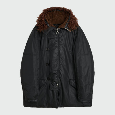 Our Legacy Snorkle Parka Black Wax Mirage Tech