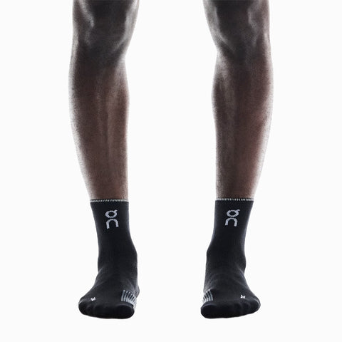 PHOTO On Performance Run Sock Mid Black | Eclipse