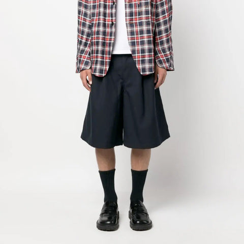 Comme des Garçons SHIRT Pleated Shorts Navy