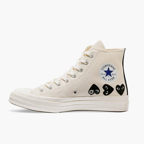 Comme des Garçons Play Converse Chuck Taylor High Top Multi Black Heart White