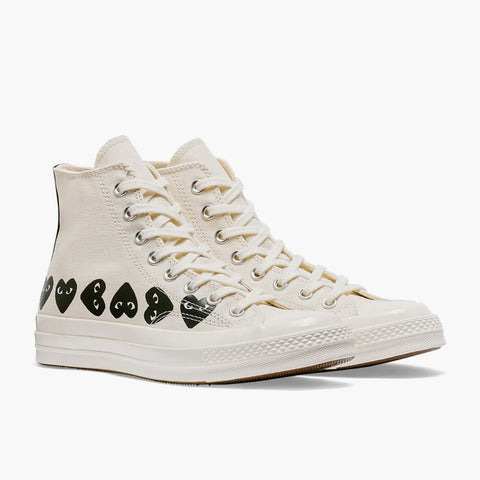 Comme des Garçons Play Converse Chuck Taylor High Top Multi Black Heart White