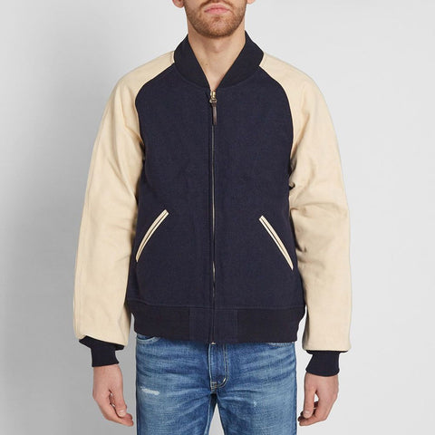 Visvim Varsity JKT Tweet Navy