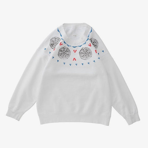 Visvim Koch Jumbo Sweat L/S White