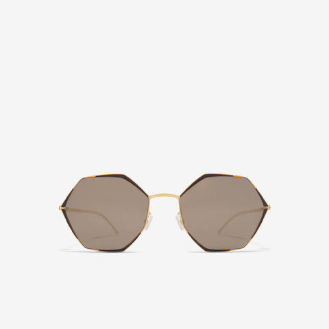 Mykita Alessia Gold Jet Black Brilliant Grey Solid