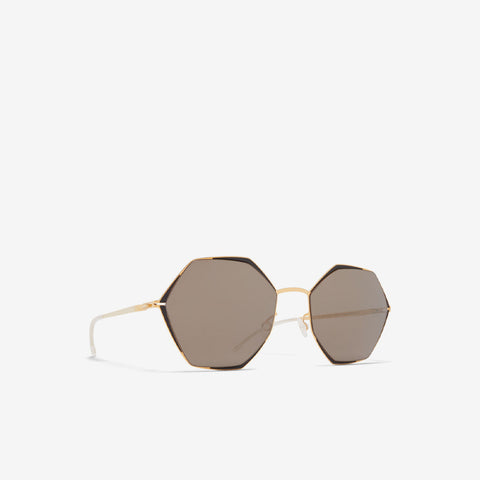 Mykita Alessia Gold Jet Black Brilliant Grey Solid