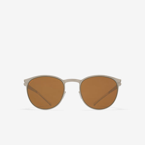 Mykita Weston Matte Silver Polarized Pro Amber