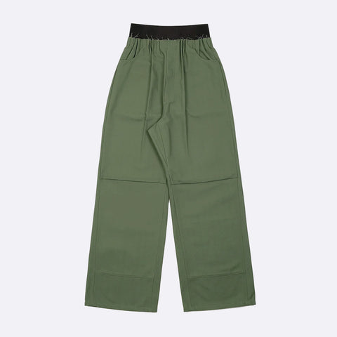 Raf Simons Big Denim Pants With Elastic Khaki