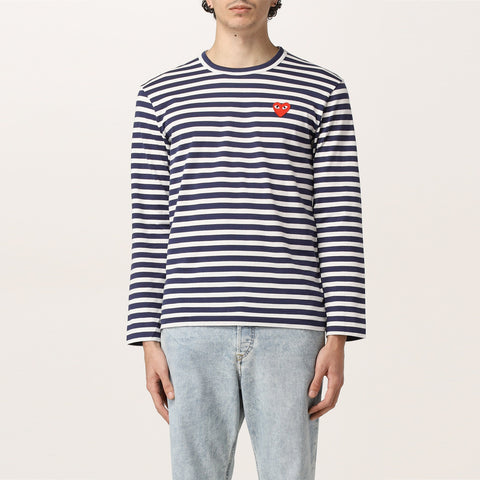 Comme des Garcons Play Striped Cotton T-Shirt