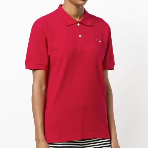 Comme des Garcons Play Polo T-Shirt Red