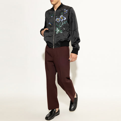 Dries Van Noten Vaksel Bomber Jacket Black