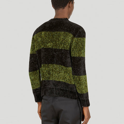 Raf Simons Double Sided Striped Roundneck Sweater