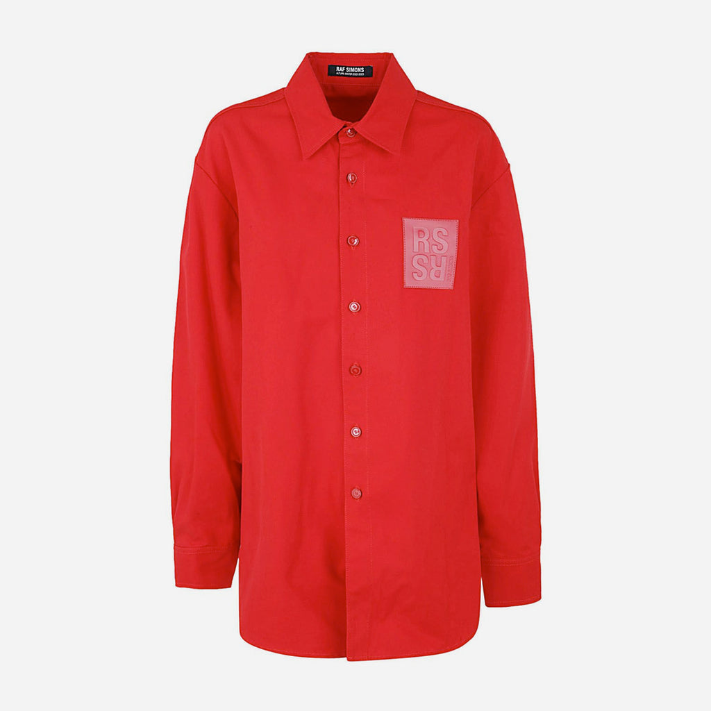 Raf Simons Straight Fit Denim Shirt Red – 1290SQM