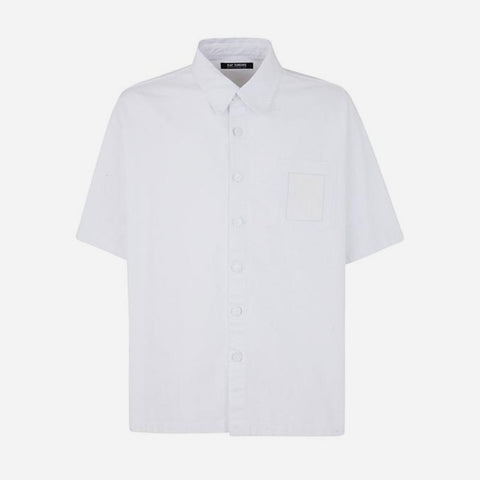 Raf Simons Oversized Short Sleeved Denim Shirt White