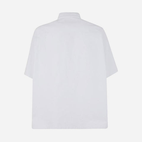 Raf Simons Oversized Short Sleeved Denim Shirt White