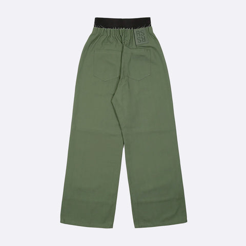 Raf Simons Big Denim Pants With Elastic Khaki