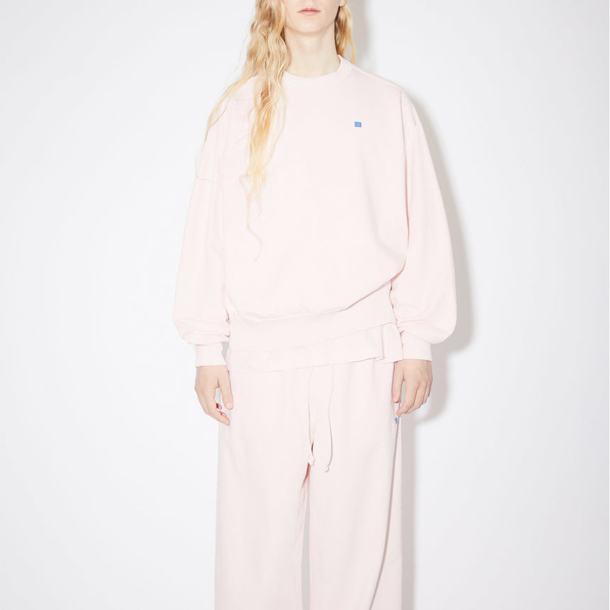 Acne Studios Crew Neck Sweatshirt Pastel Pink Relaxed Fit