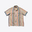 Beams Plus Multi Stripe Short Sleeve Italian Collar Shirt Beige