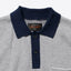Beams Plus Cotton Knit Jacquard Polo T-Shirt Navy