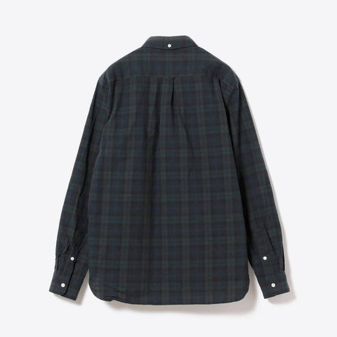 Beams Plus Check Botton Down Shirt Indigo / Black