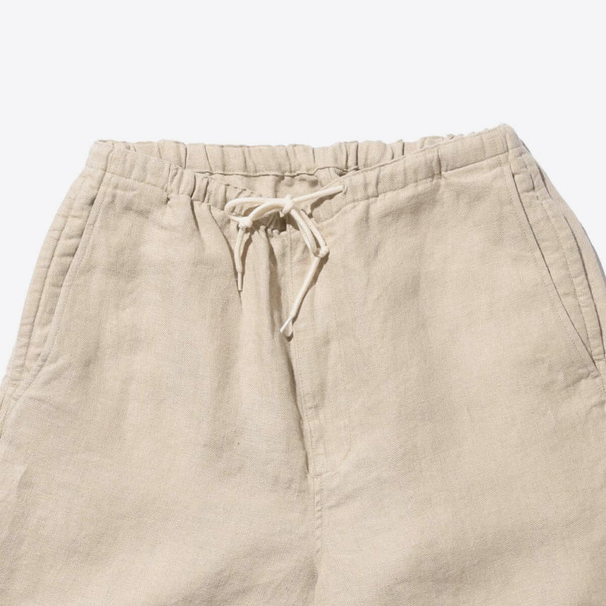 Beams Plus Linen Herringbone Military Easy Pants Natural