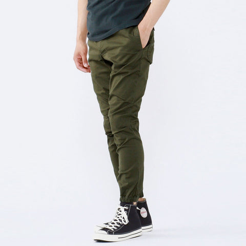 Beams Plus Cotton Twill Slim Gym Pants Olive