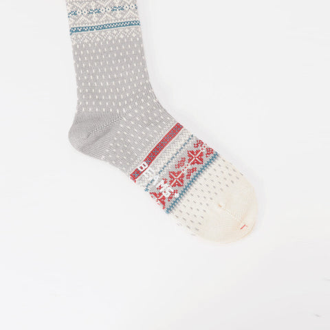 Beams Plus Nordic Socks Grey Base