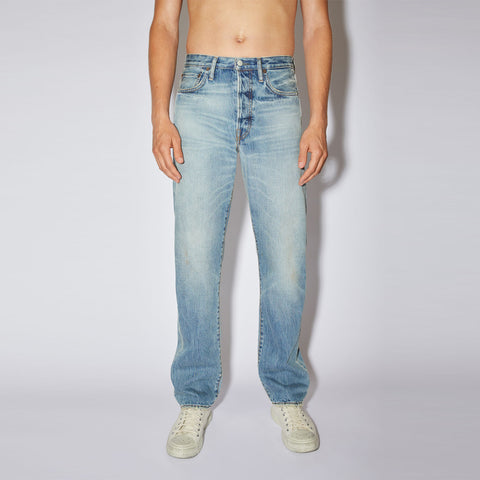 Acne Studios 1996 Watermark Straight Fit Jeans Mid Blue