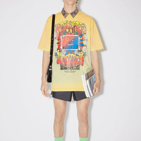 Acne Studios Screen Print T-Shirt Yellow/Brown