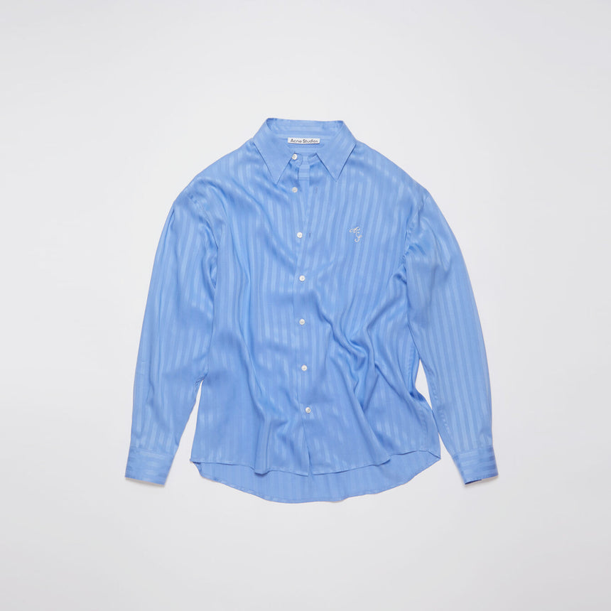Acne Studios Button-Up Stripe Shirt Cornflower Blue