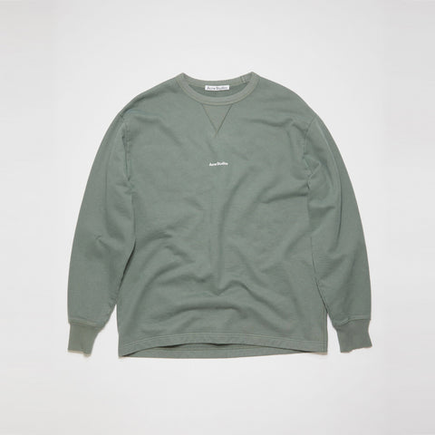 Acne Studios Stamp Logo Sweater Cedar Green