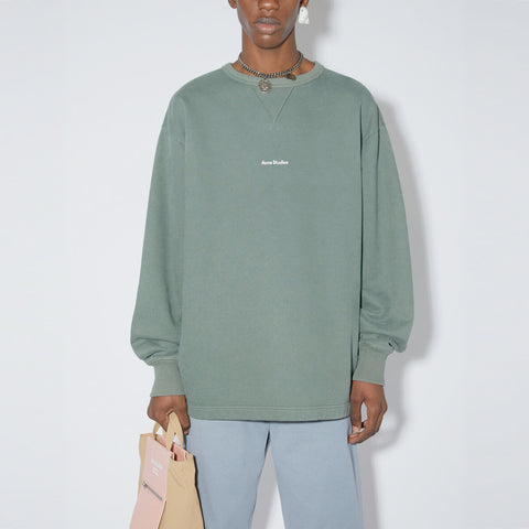 Acne Studios Stamp Logo Sweater Cedar Green