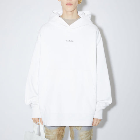 Acne Studios Franklin H Stamp Hoodie Optic White