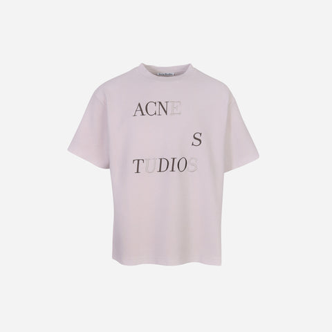 Acne Studios Short Sleeve Logo Sweatshirt Pale Lilac