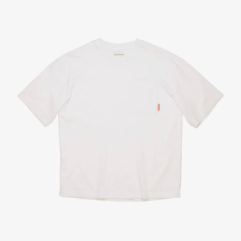 Acne Studios Cotton Pocket T-Shirt Optic White