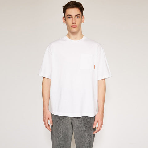 Acne Studios Cotton Pocket T-Shirt Optic White