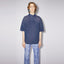 Acne Studios Cotton Polo T-Shirt Indigo Blue