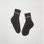 Acne Studios Ribbed Logo Socks Black / Ivory