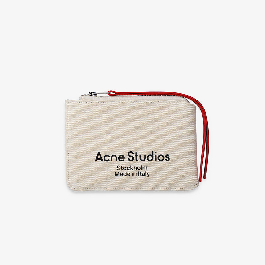 Acne Studios Malachite S Canvas Wallet Beige
