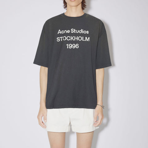 Acne Studios Logo T-Shirt Faded Black