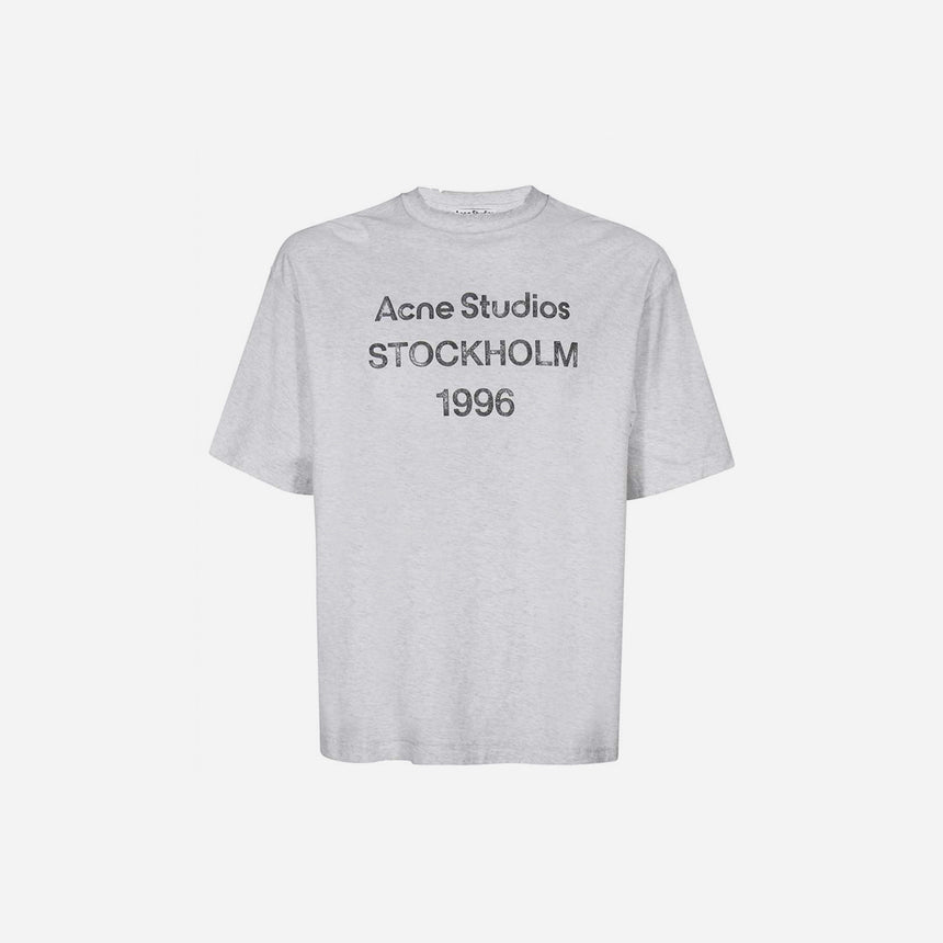 Acne Studios Logo T-Shirt Pale Grey Melange